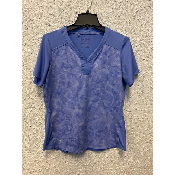 Women's Adidas Blue Climacool Basic Exercise Workout Tee Short Sleeve Size L - Picture 1 of 7